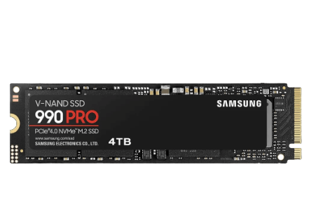 SSD M.2 (PCI-E NVMe 2.0 Gen 4.0 x4) 4Tb Samsung 990 PRO (R7450/W6900MB/s) 1year