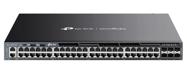 TP-Link SG6654XHP, Omada 48-PortGigabit Stackable L3 Managed PoE+ Switch with 6 10GE SFP+ Slots