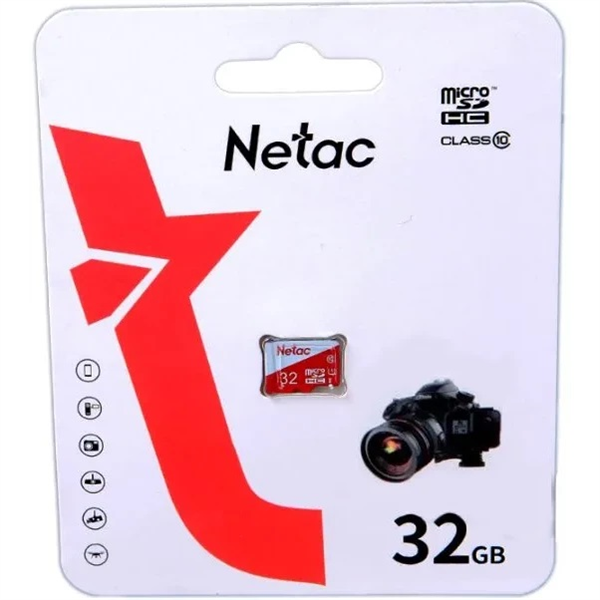 Netac P500 ECO 32GB MicroSDHC C10 up to 80MB/s, retail pack card only