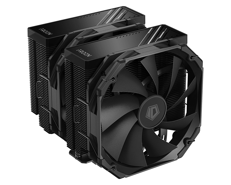 ID-COOLING FROZN A720 BLACK LGA1700/1200/115X/AM5/AM4 (6шт/кор, TDP 300W, PWM, черный, 7 тепл.трубок + медная база, DUAL FAN 140mm) RET