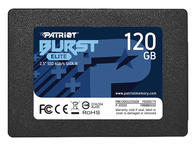 Patriot SSD BURST ELITE 120GB SATA3 2.5" R450/W320 TBW 50TB 3D NAND