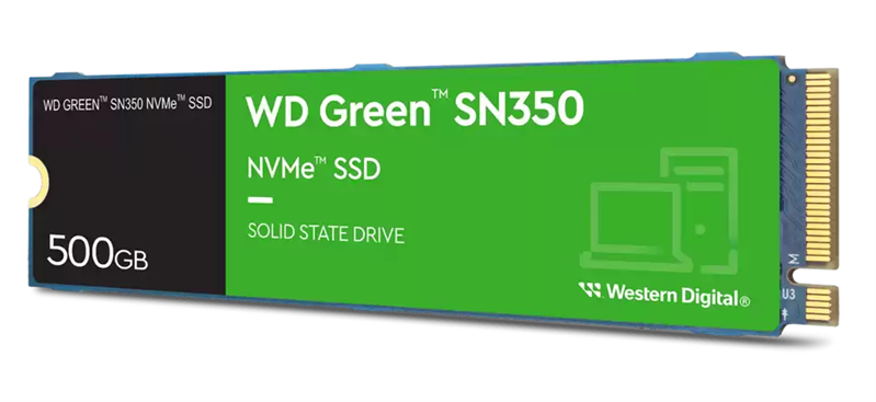 Western Digital Green SN350 SSD M.2 2280 NVMe, 500Gb, 2400MBs/1500MBs, TBW 60, WDS500G2G0C, 1 year