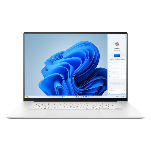 ASUS Zenbook S 16 OLED UM5606WA-RK226W AMD RYZEN AI 9 365(10C)  LPDDR5X 24GB 1TB PCIE G4 SSD   16" OLED WQXGA+ BEND GLARE GG,400NITS(HDR),DCI-P3:100% 120Hz WIN11 HOME  Scandinavian White