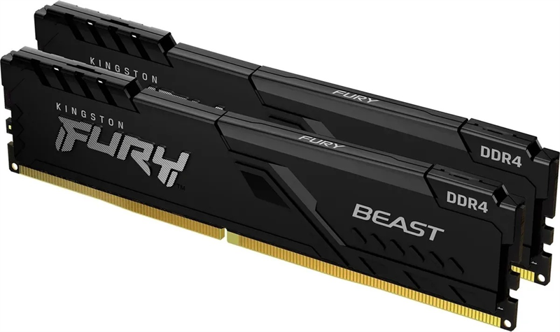 Kingston 16GB 3200MHz DDR4 CL16 DIMM (Kit of 2) FURY Beast Black