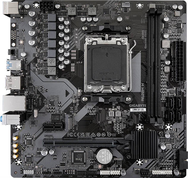 GIGABYTE A620M H, AM5, A620, 2*DDR5, 4*SATA, 1*M.2, 2*USB 3.2, 4*USB 2.0, Type-C, 1*PCIx16, 1*PCIx1, DP+HDMI, mATX