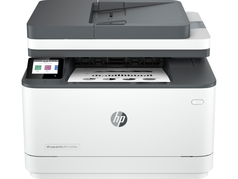 HP LaserJet Pro MFP 3103fdw Printer (A4,p/c/s/f,1200 dpi, 33ppm, 512 Mb, Duplex, ADF, 800 MHz, tray 250, USB+Ethernet+WiFi, Duty 50K, in box W1450A)