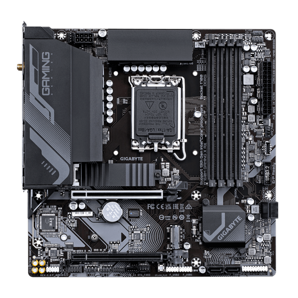 GIGABYTE B760M GAMING X AX, LGA1700, B760,  4*DDR5, 4*SATA, 2*M.2, 3*USB 3.2, 5*USB 2.0, 2*PCIx16, HDMI+DP, mATX