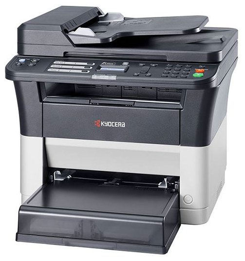 Kyocera FS-1125MFP, P/C/S/F, ч/б лазерный, A4, 25 стр/мин, 1800x600 dpi, 64 Мб, USB 2.0, Network, лоток 250 л., Duplex, автопод., старт.тонер 1000 стр.