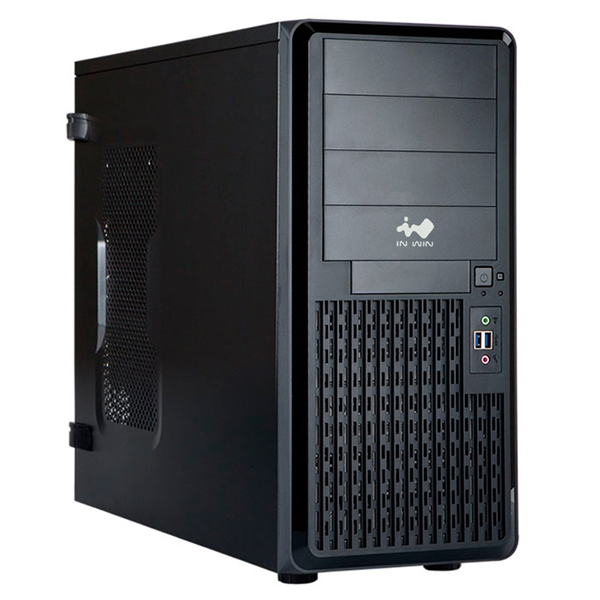 Midi Tower InWin PE689 Black 650W B65E 80plus Bronze USB3.0*2+A(HD)+front fan 120mm*1+rear fan 120mm*1+ 2*2SATA+1*1SATA / holes for SL20” RACKMOUNT