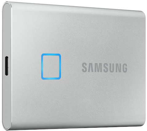 SSD Samsung T7 Touch External 1Tb (1024GB) SILVER USB 3.2 (MU-PC1T0S/WW) 1year