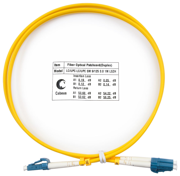 Cabeus FOP(d)-9-LC-LC-1m Шнур оптический duplex LC-LC 9/125 sm 1м LSZH