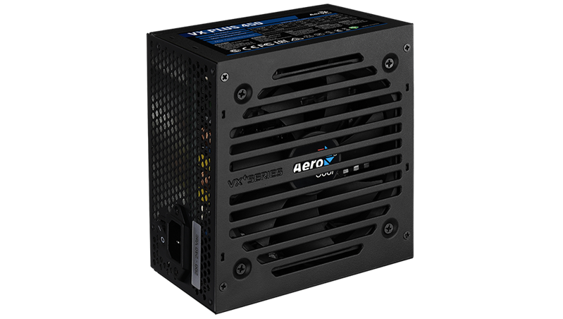 Aerocool 450W Retail VX PLUS 450 ATX v2.3 Haswell, fan 12cm, 500mm cable, power cord, 20+4P, 4+4P, PCIe 6P x1, PATA x2, SATA x2, FDD