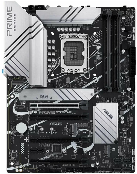 ASUS PRIME Z790-P, LGA1700, Z790, 4*DDR5, 4*SATA, 3*M.2, 3*USB 3.2, 4*USB 2.0, Type-C, 4*PCIx16, 1*PCIx1, HDMI+DP, ATX; 90MB1CK0-M1EAY0