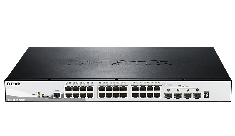 D-Link PROJ Настраиваемый L2+ стекируемый PoE-коммутатор, 48x1000Base-T PoE, 4x10GBase-X SFP+, PoE-бюджет 370 Вт (740 Вт с DPS-700), CLI, консольный порт RJ-45, RPS