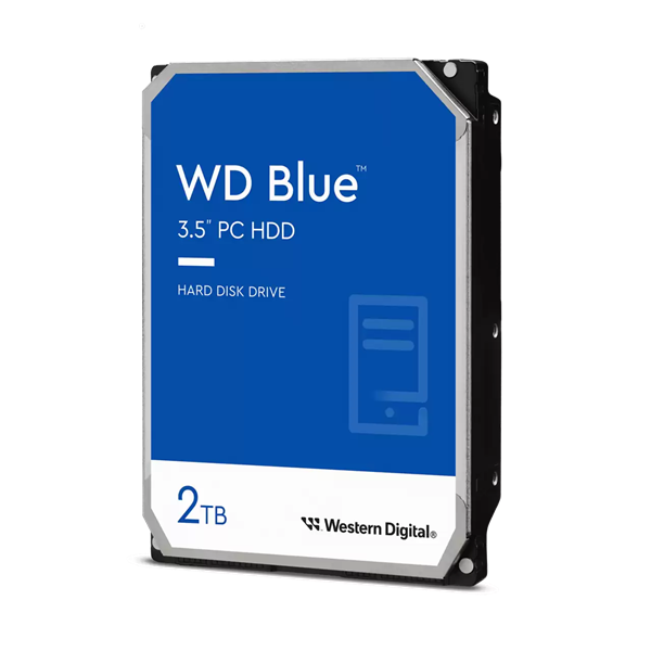 Western Digital Blue HDD 3.5" SATA 2TB, 5400 rpm, 64MB  buffer, WD20EARZ, 1 year, (аналог WD20EZRZ)