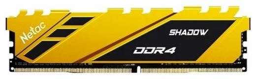 Netac Shadow 8GB DDR4-3200 (PC4-25600) C16 16-20-20-40 1.35V XMP Memory module (DIMM) Yellow