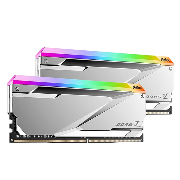 Netac Z RGB 32GB (2x16GB) DDR5-6800 (PC5-54400) C34 34-45-45-108 1.4V XMP Dual DIMM Kit Silver