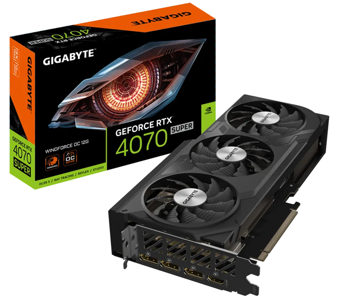 GIGABYTE RTX4070 Super WINDFORCE OC 12GB//RTX4070 Super, HDMI, DP*3, 12G,D6X