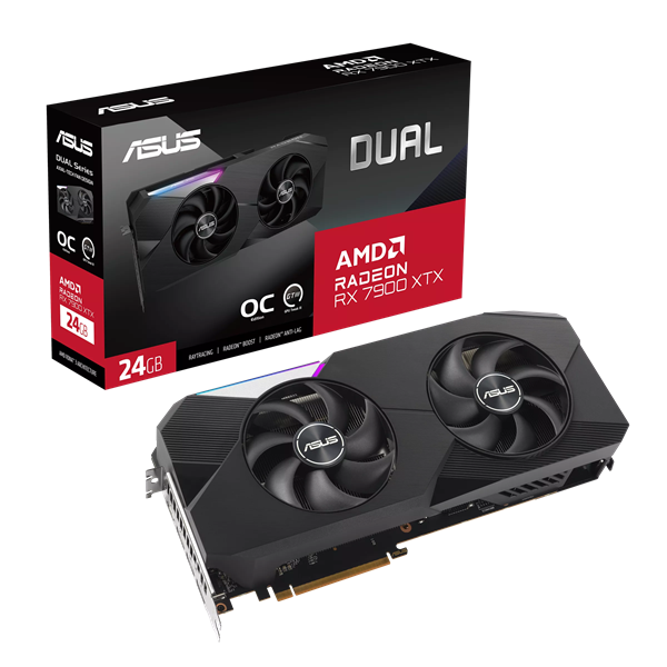 ASUS DUAL-RX7900XTX-O24G//RX7900XTX HDMI*1 DP*3 24G D6; 90YV0IG2-M0NA00