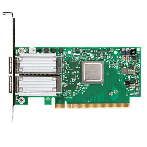 Mellanox ConnectX-5 Ex EN network interface card, 100GbE dual-port QSFP28, PCIe4.0 x16, tall bracket